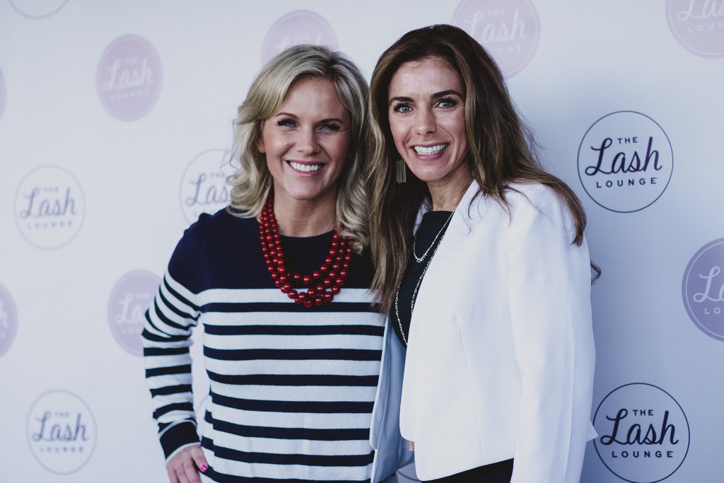 Anna Philips, founder of The Lash Lounge, with Abi Landry who is the owner of the Coppell salon.