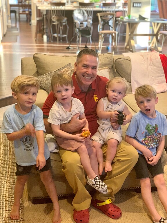 Kirk with grandkids