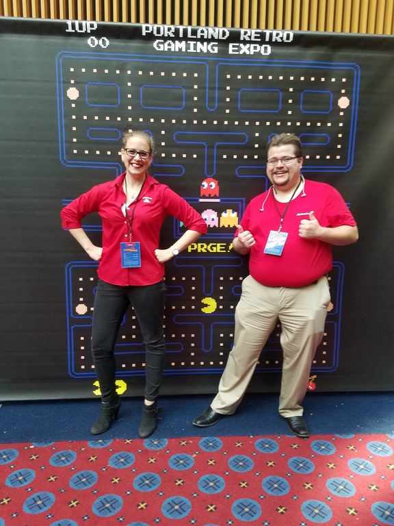 Ashley Goodenough State Farm Representing at the Portland Retro Gaming Expo