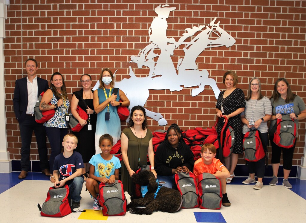 Matt Basile School District Backpack donation