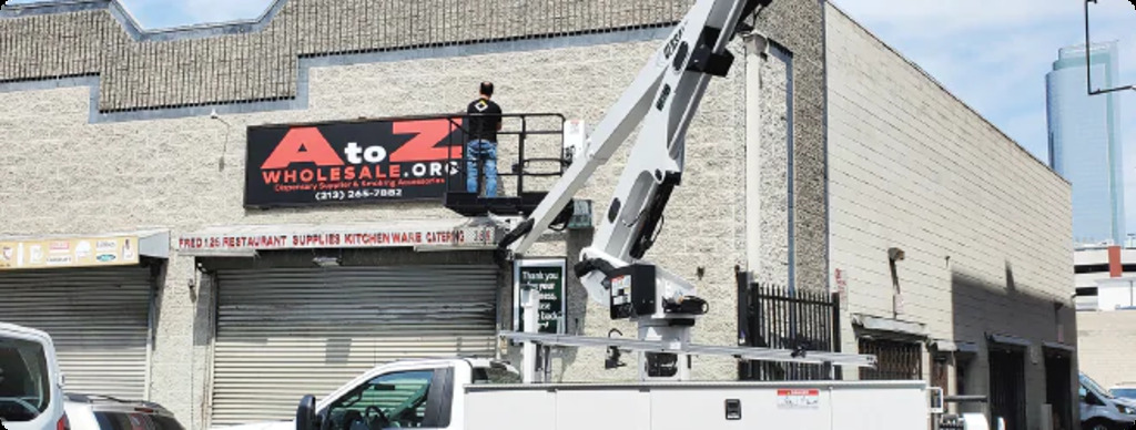Professional sign installation