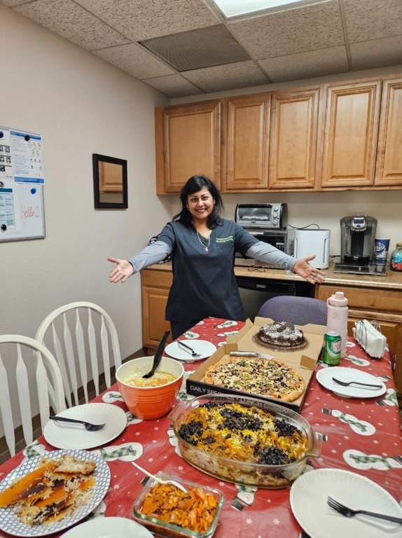 A birthday lunch at the offcie