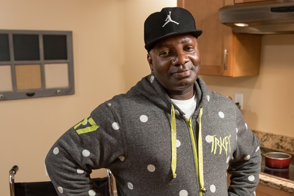 staff person smiling at residential home