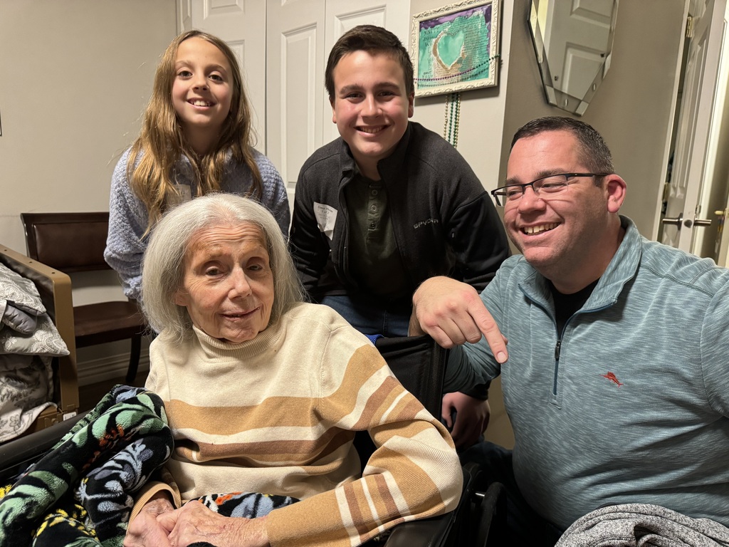 Keith's son and grandchildren with his mother