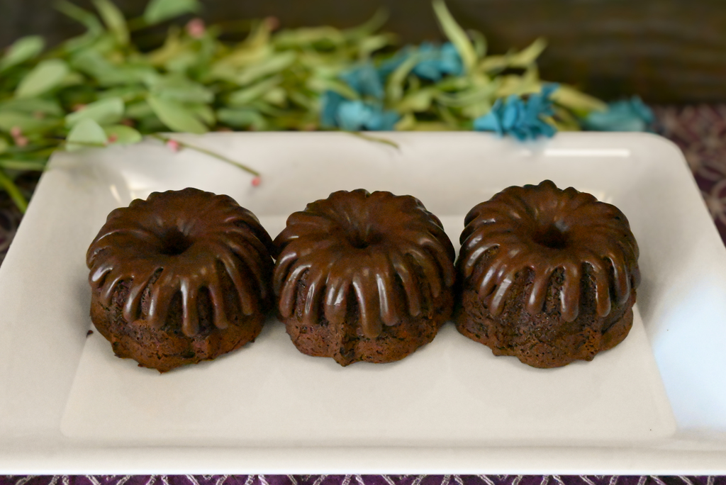 Mini Chocolate Bundt Cakes