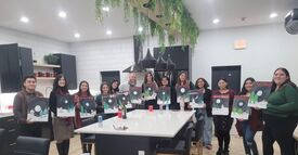 Office Holiday Paint and Sip Party