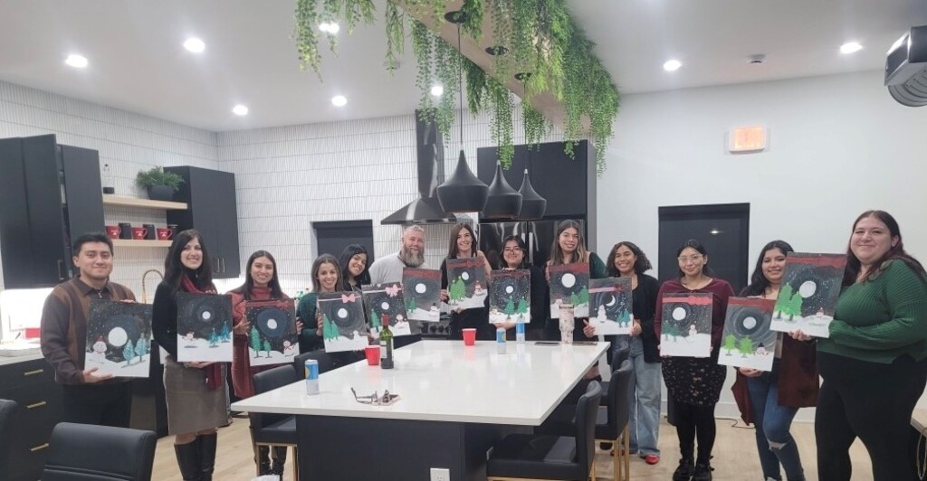 Office Holiday Paint and Sip Party