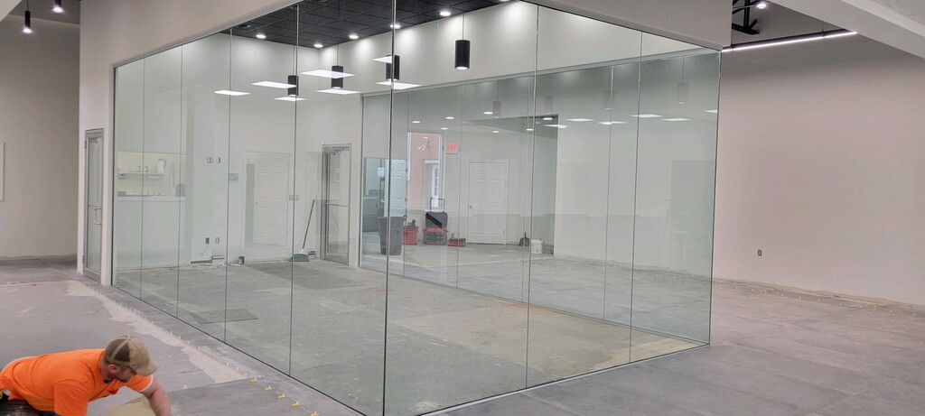 Glass meeting room