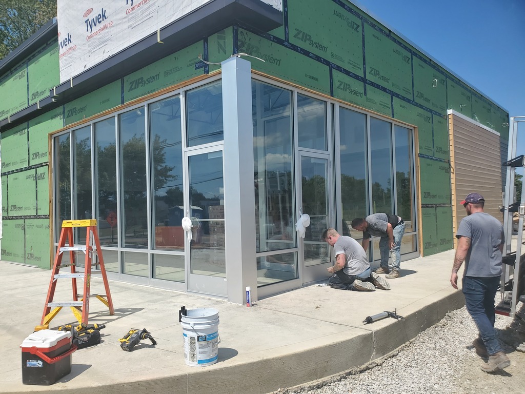New commercial storefront in a new Dunkin Donuts