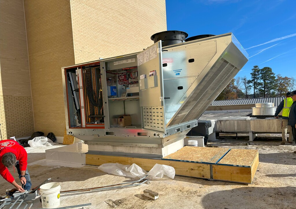 hospital hvac unit installation