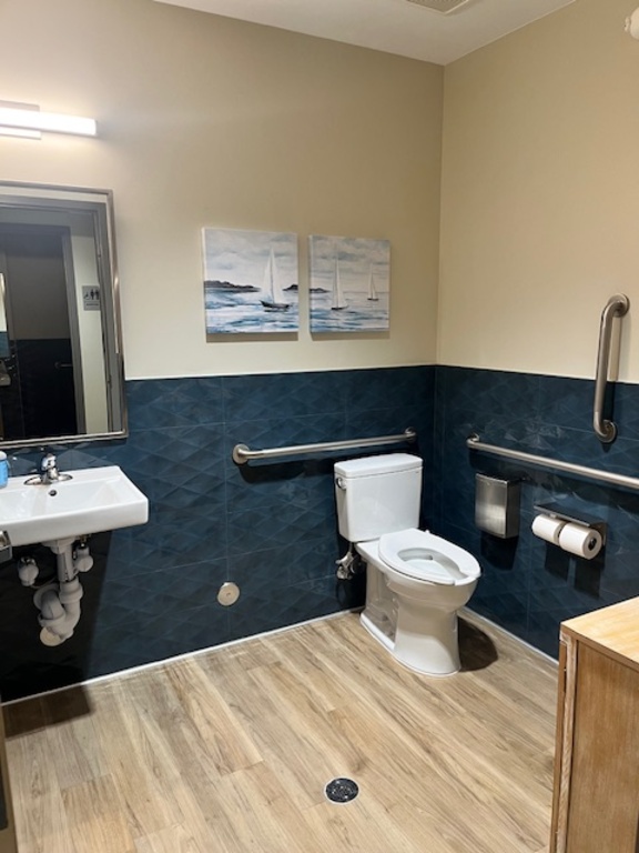 Two pristine bathrooms