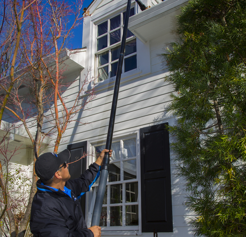 Power washing home siding