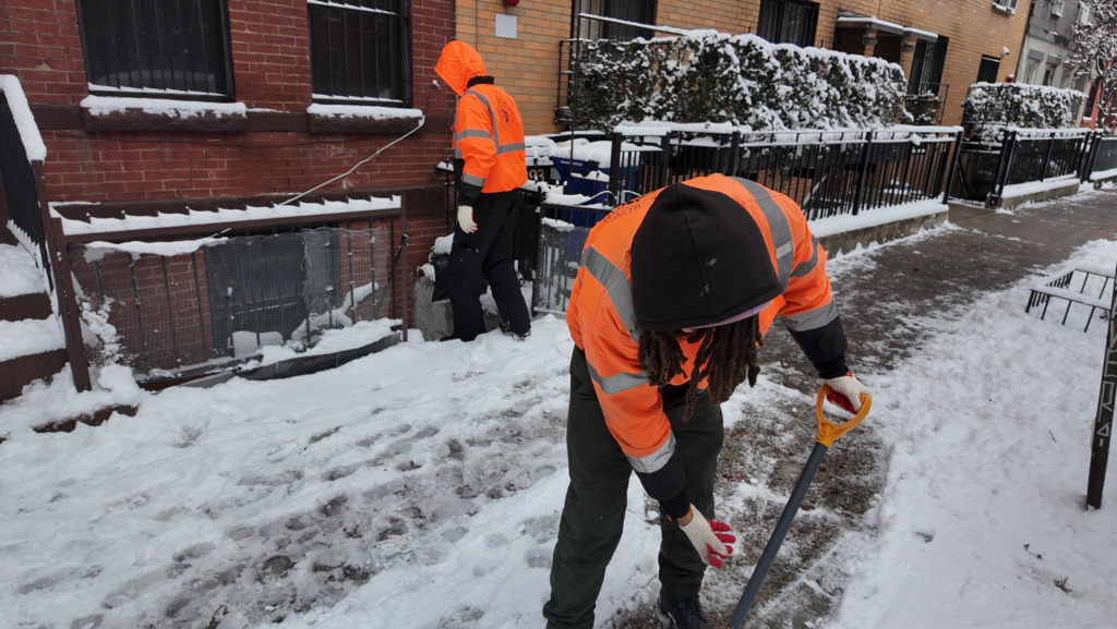 Foot Soldiers Shoveling Snow