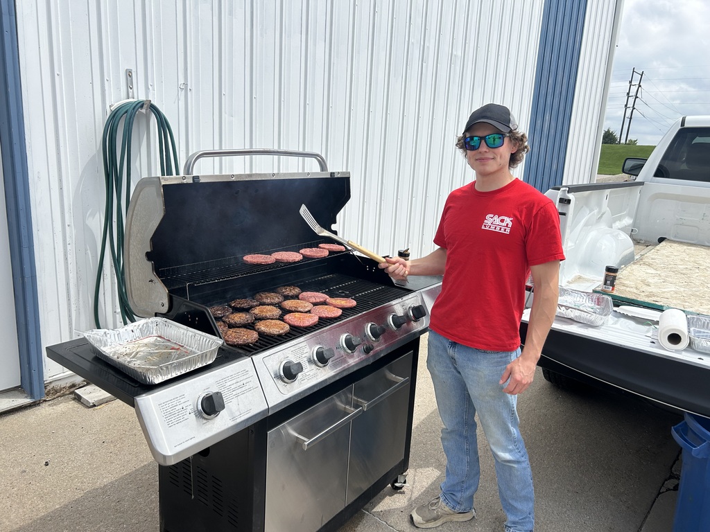 Serving up burgers for a Contractor Lunch in Seward