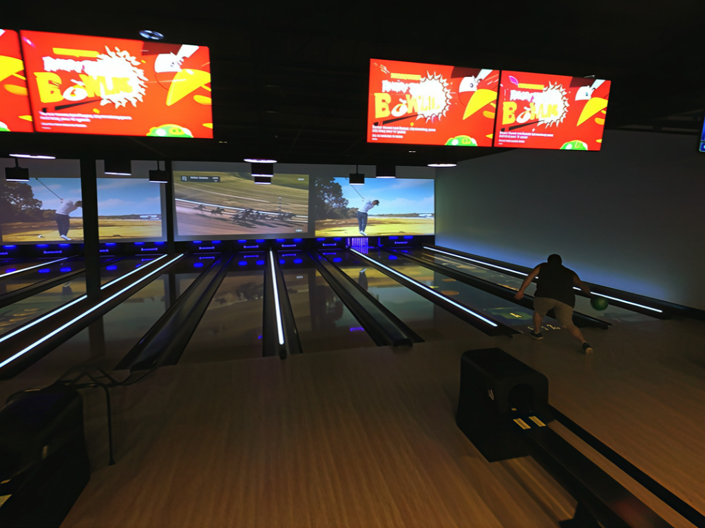 Bowling lanes at ThrillHouse.
